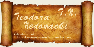 Teodora Nedomački vizit kartica